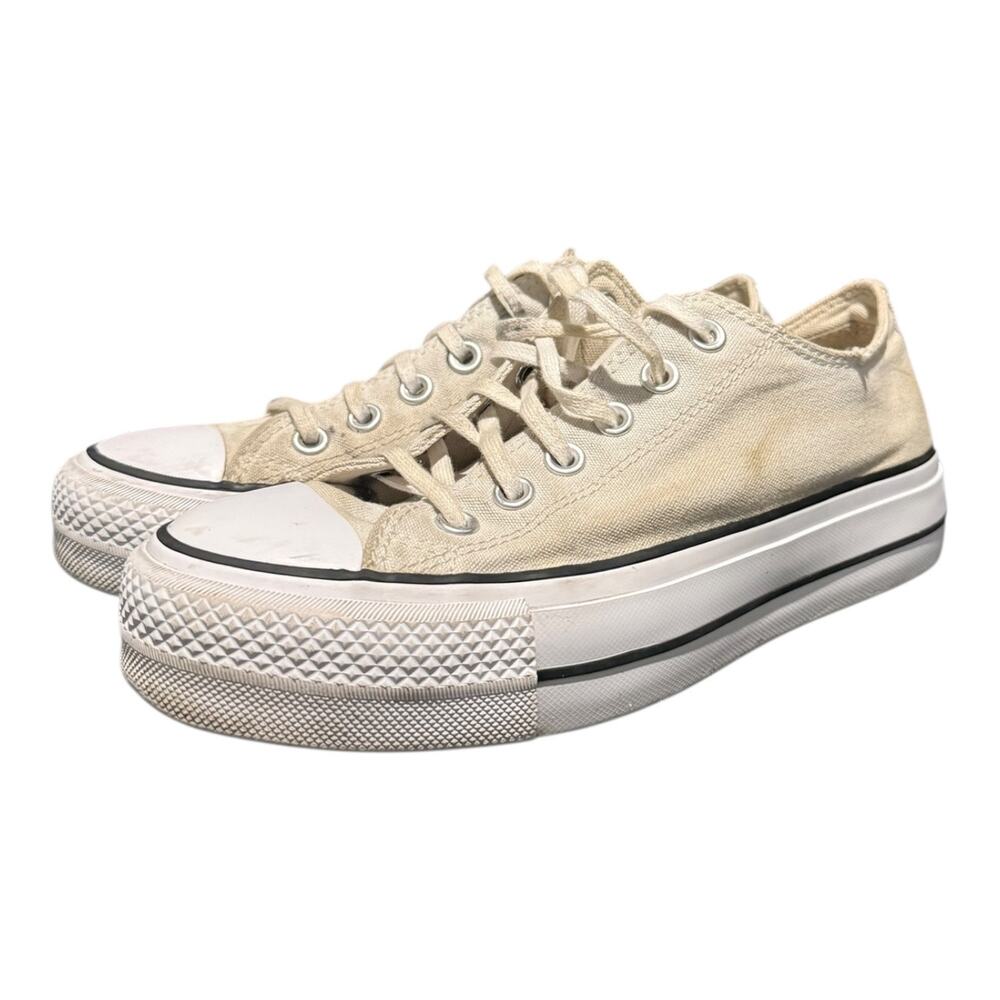 Converse Chuck Taylor Platform Women’s Size 7.5 Cream White Athletic Sneakers
